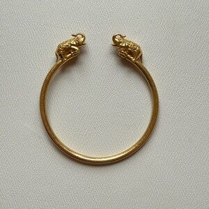 Margaret Elizabeth Gold Elephant Bangle Bracelet
